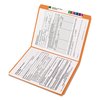 Smead Pressboard Folder, Straight Cut, Orange, PK100 12510